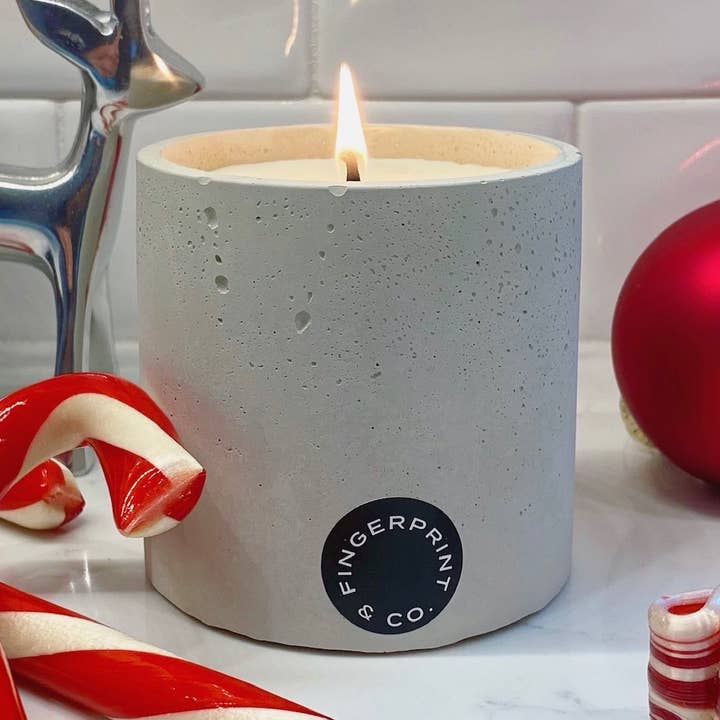 Peppermint Soy Candle for wholesale by Fingerprint & Co