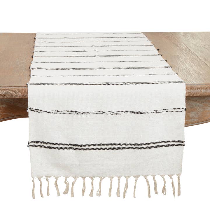 Modern Minimalist Striped Table Runner for wholesale by Saro Lifestyle