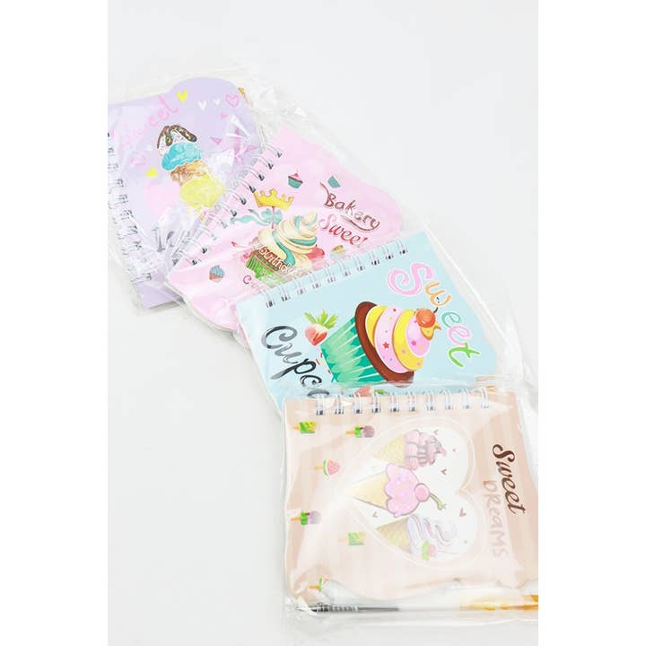 MIX COLOR Ice Cream and Cup Cake NoteBook with Pen Set for wholesale on Faire