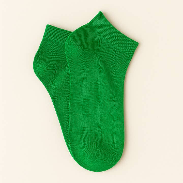 KLUE Ankle plain socks in Lyocell | Electric Green for wholesale by KLUE
