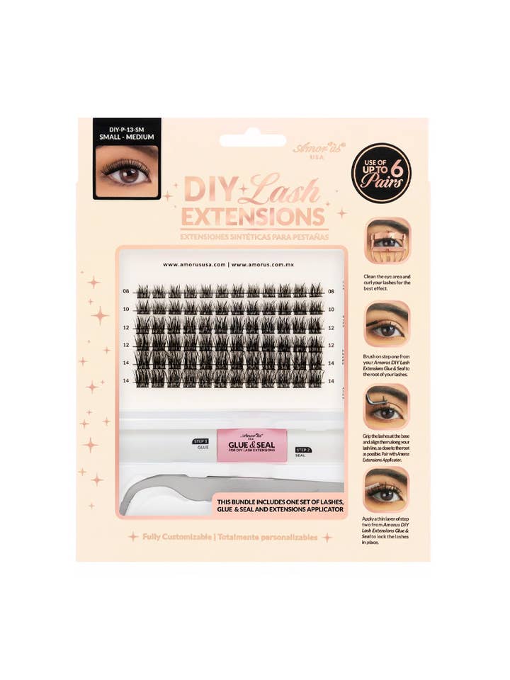 AMORUS DIY-P-13-SM DIY Lash Extensions Kit - 12 Kits for wholesale by PINEAPPLE Beauty