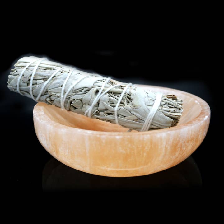Designs by Deekay Inc. - Wholesale Smudge Plate - Orange Selenite Smudge Bowl (5 in.)4