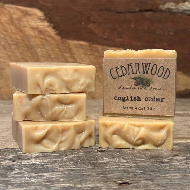 English Cedar beer soap for wholesale by Cedarwood Soap