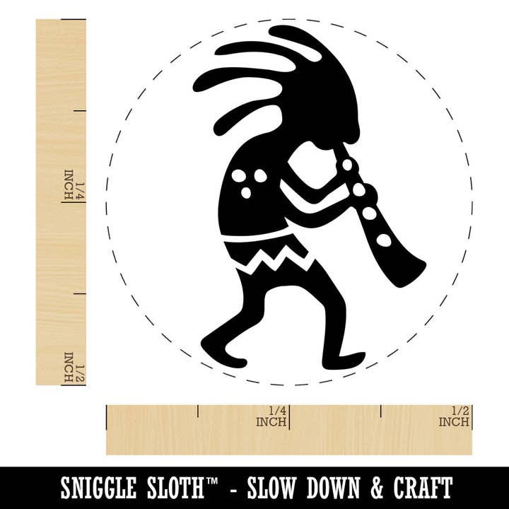 Sniggle Sloth - Wholesale Rubber/Decorative Stamp - Kokopelli Southwest Native American Fertility Deity Rubber Stamp for Stamping Crafting Planners