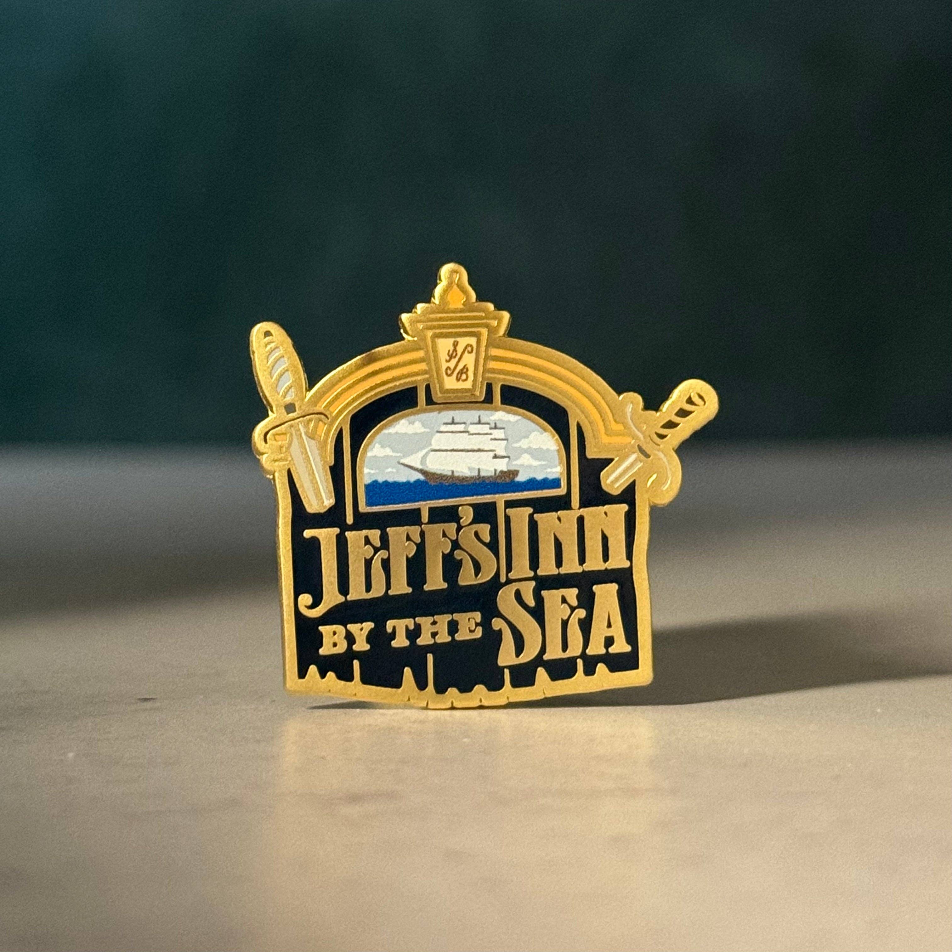 Oddment and Tweak - Wholesale Lapel Pin/Button - OFMD Jeff's Inn Sign