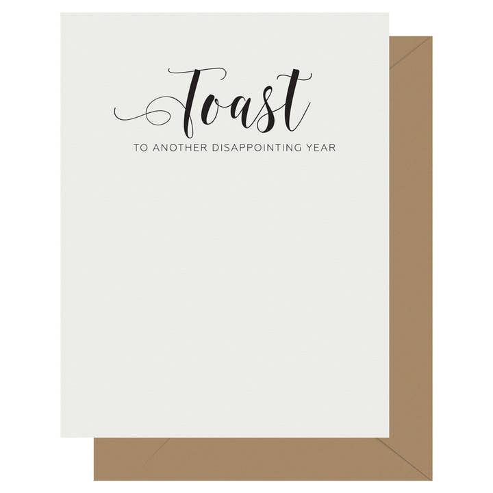 Krass kalligrafi Toast Letterpress hälsningskort för wholesale av Letterpress Jess