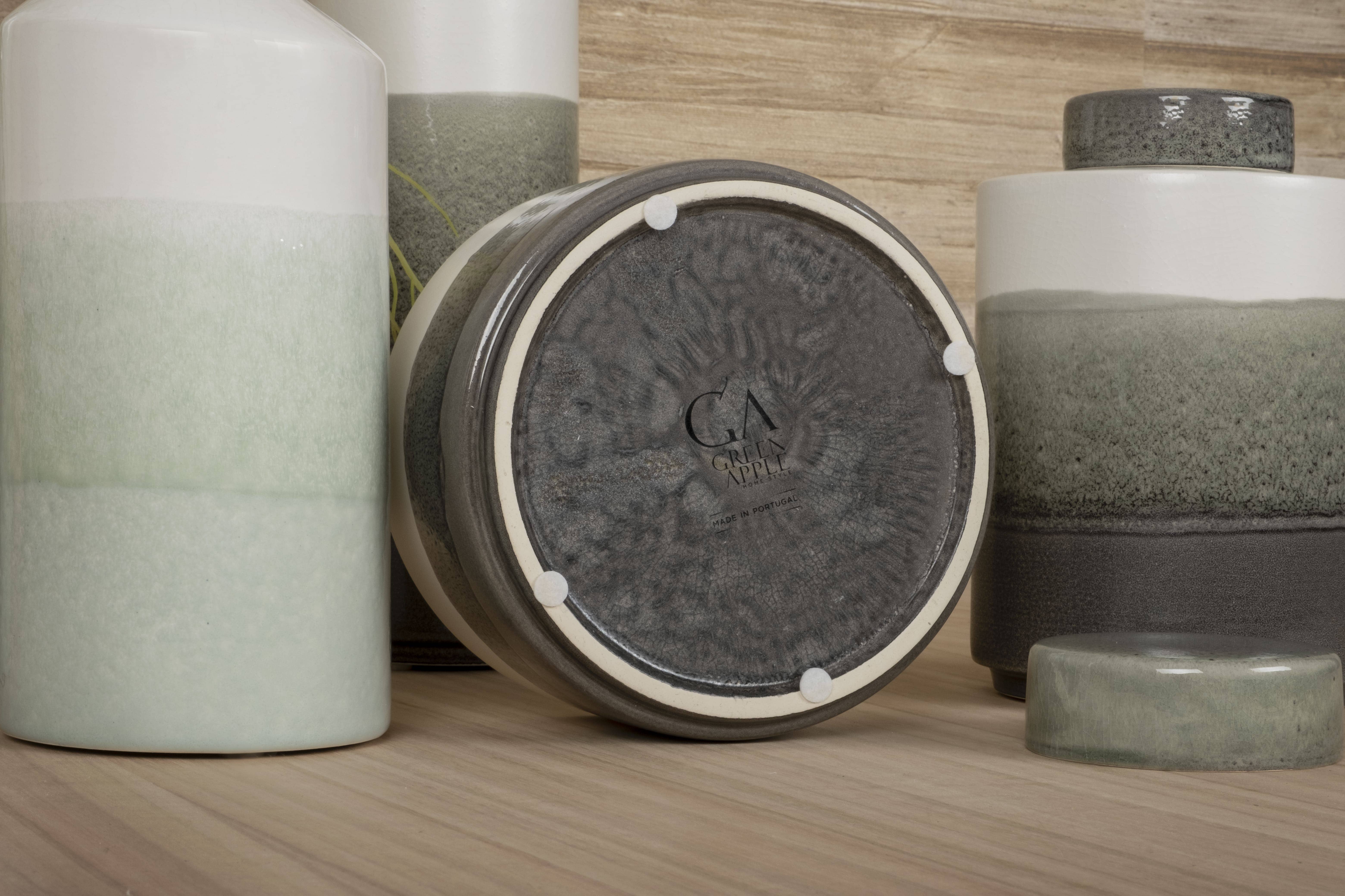 Lusitanus Home - Wholesale Plant Pot - Set/5 Ceramic Pots, White & Gray, Handmade by Lusitanus Home5