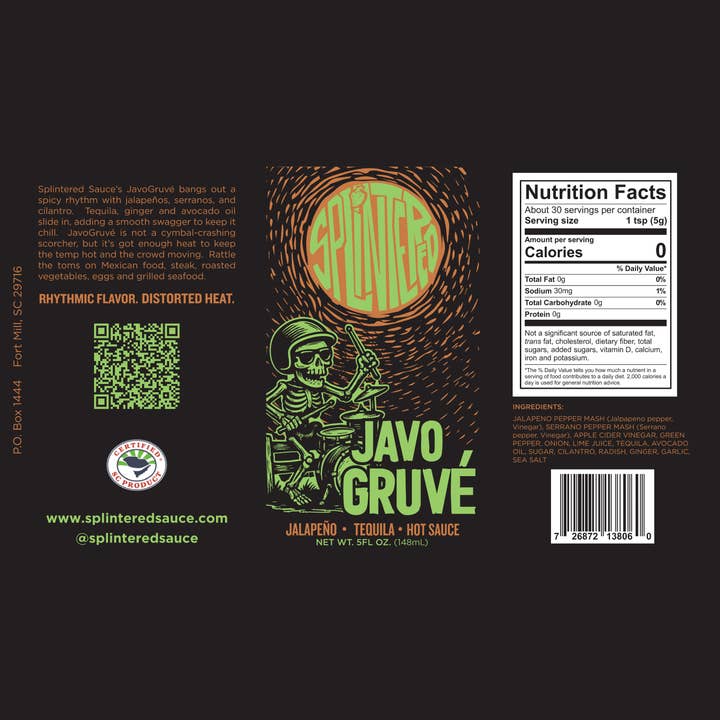 JavoGruvé Hot Sauce for wholesale by Splintered Sauce