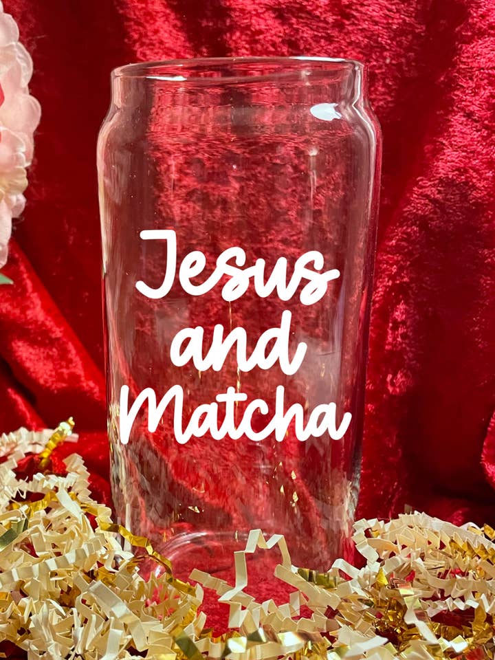 Jésus et Verre de Matcha Can pour la vente par SeeTheWildflower