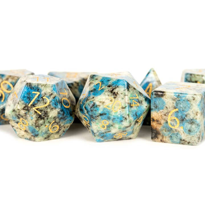 FanRoll by Metallic Dice Games - Wholesale Dice - PREMIUM Engraved Gemstone Dice (18 Options)18