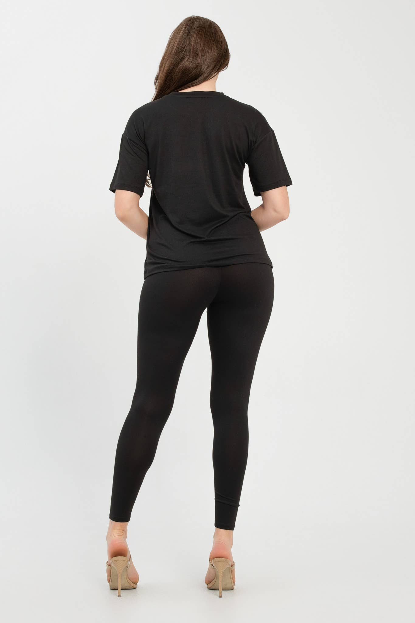 Julia by LoveJ – wholesale Set med topp och byxa – Dam – Set med borstad Dty rundhalsad topp och leggings8