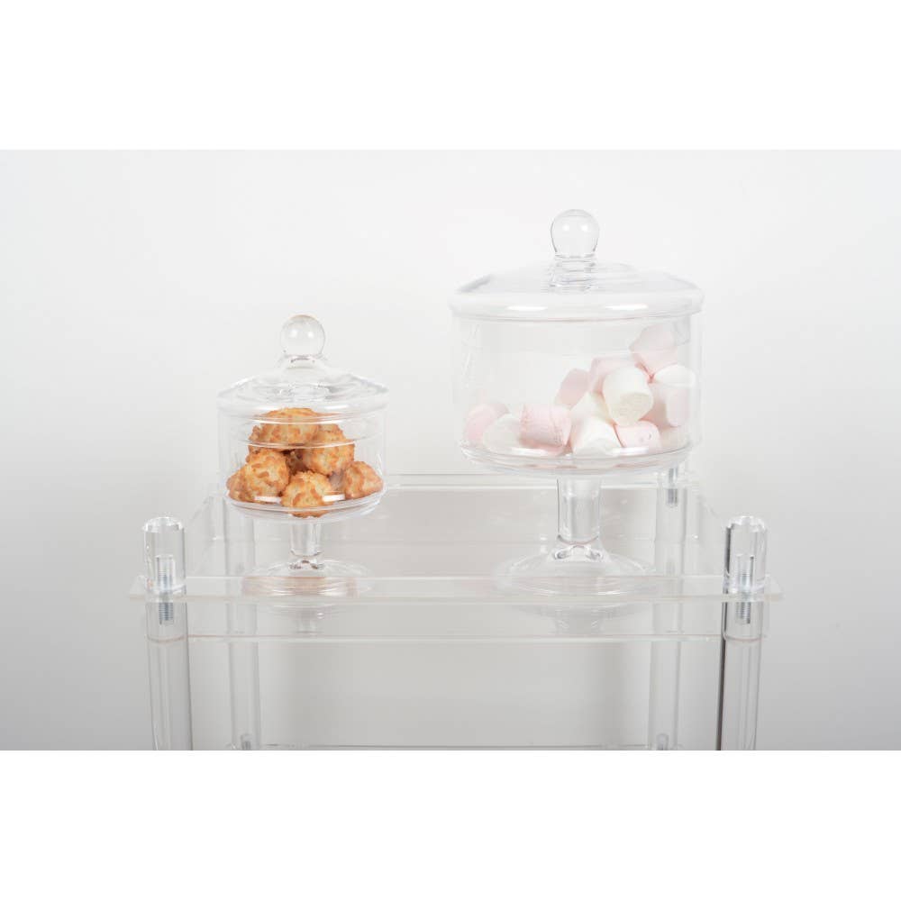 AULICA - Wholesale Jar - Glass pedestal candy jar 17x17x29cm1