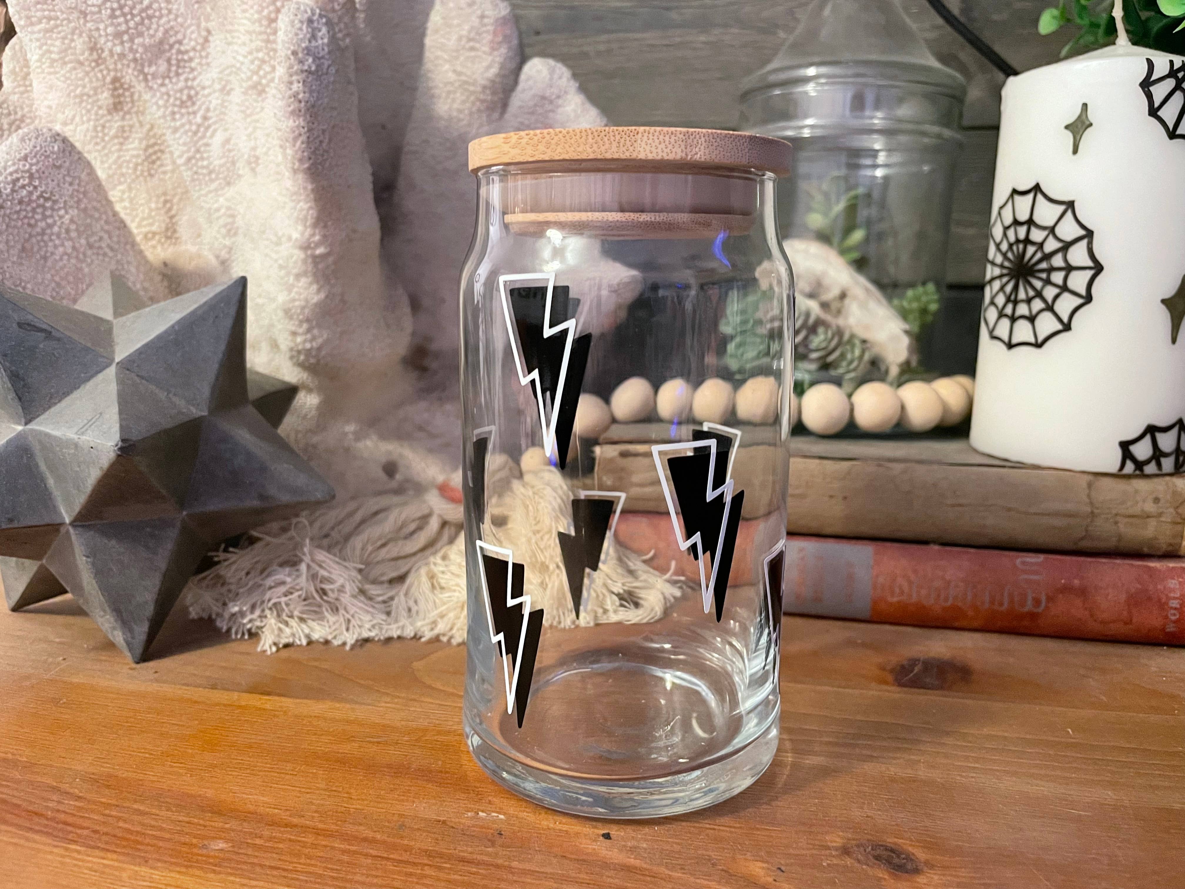 Mickee Mariee - Wholesale Drinking Glass/Cup - Lightning Glass Can Color options 16 or 20 oz Glass Can Cup0