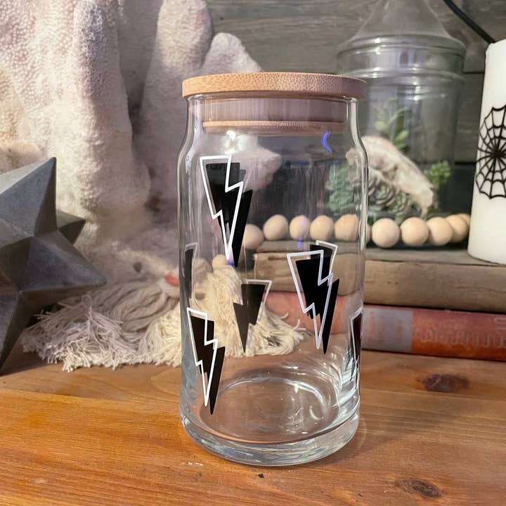 Mickee Mariee - Wholesale Drinking Glass/Cup - Lightning Glass Can Color options 16 or 20 oz Glass Can Cup