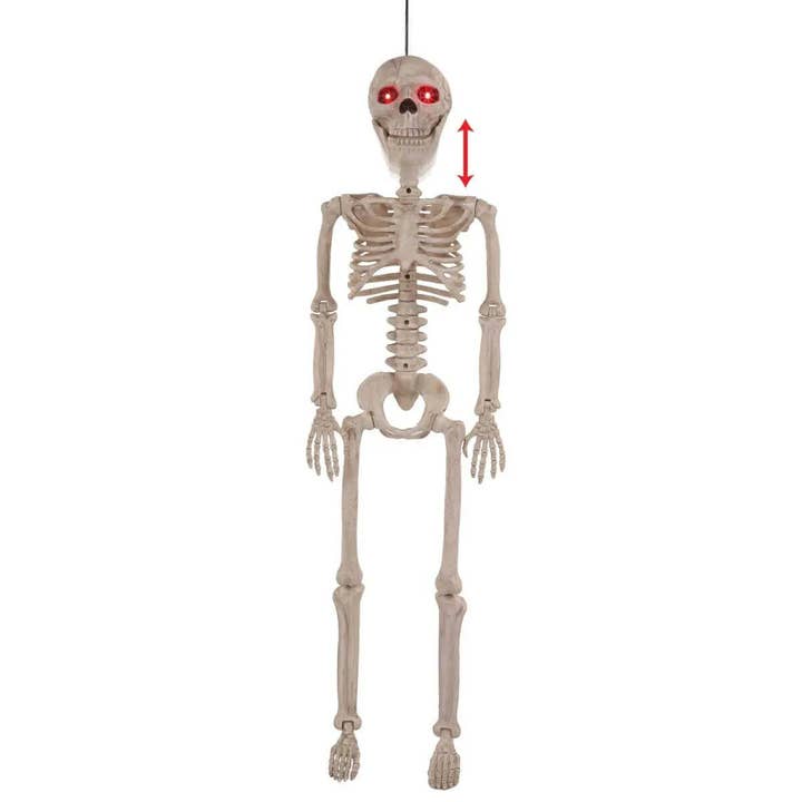 36" Animated Skeleton Light-Up Hanging Decoration for wholesale by Party Expo, LLC