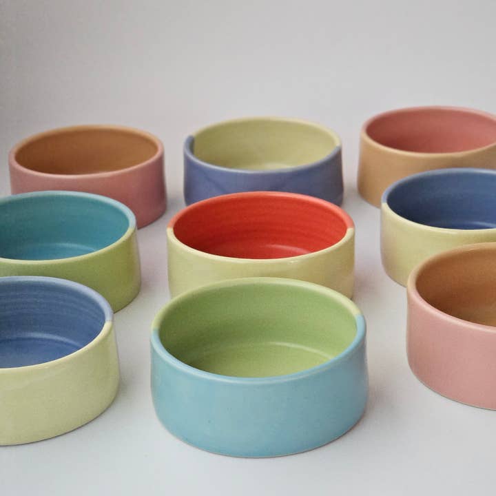 Bad Dogs Studio - Wholesale Pet Bowl - Cat/Dog - Half & Half Pet Dish • Small Dog Cat Bowl • Handmade Ceramic8