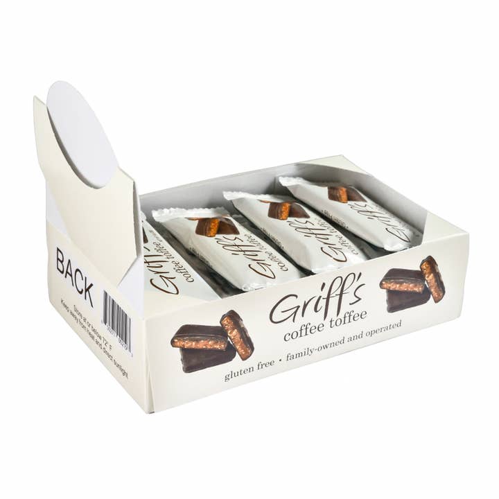 Griff's Toffee - Vente Caramel anglais - Caramel au café Griff's - 1 oz de caramel au chocolat noir1
