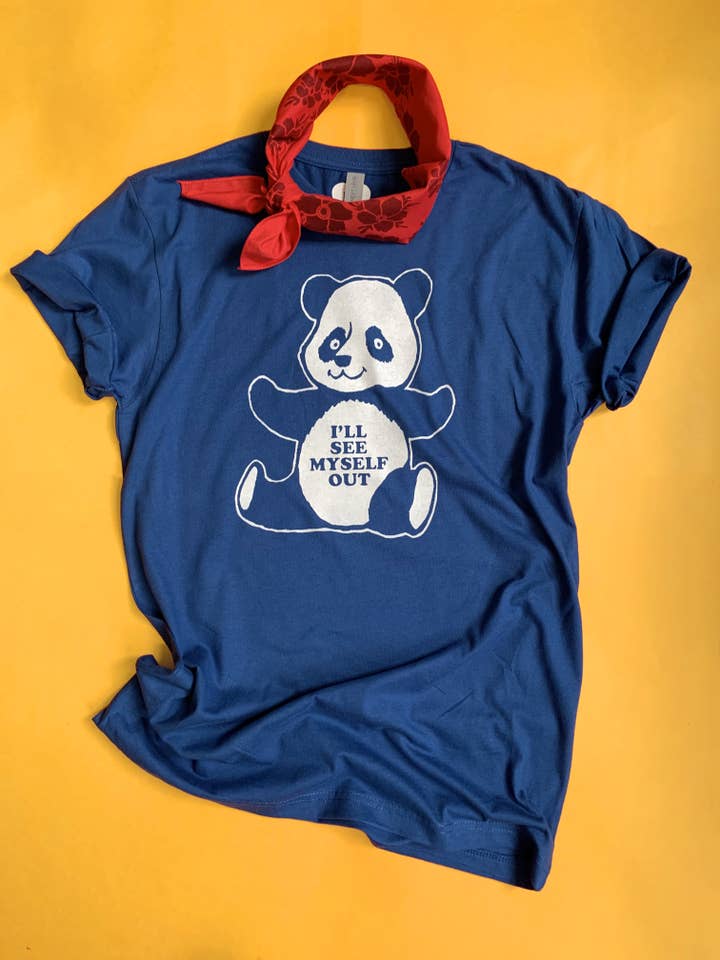 Ich sehe mich selbst raus Panda- Unisex-T-Shirt für den Großhandel von MBMB