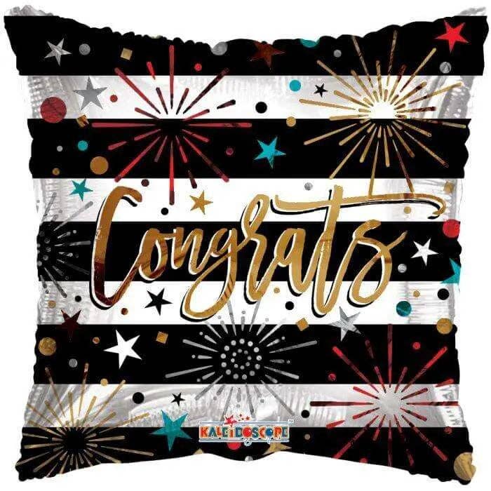 18" Congrats Fireworks Mylar Balloon #70 for wholesale by Party Expo, LLC