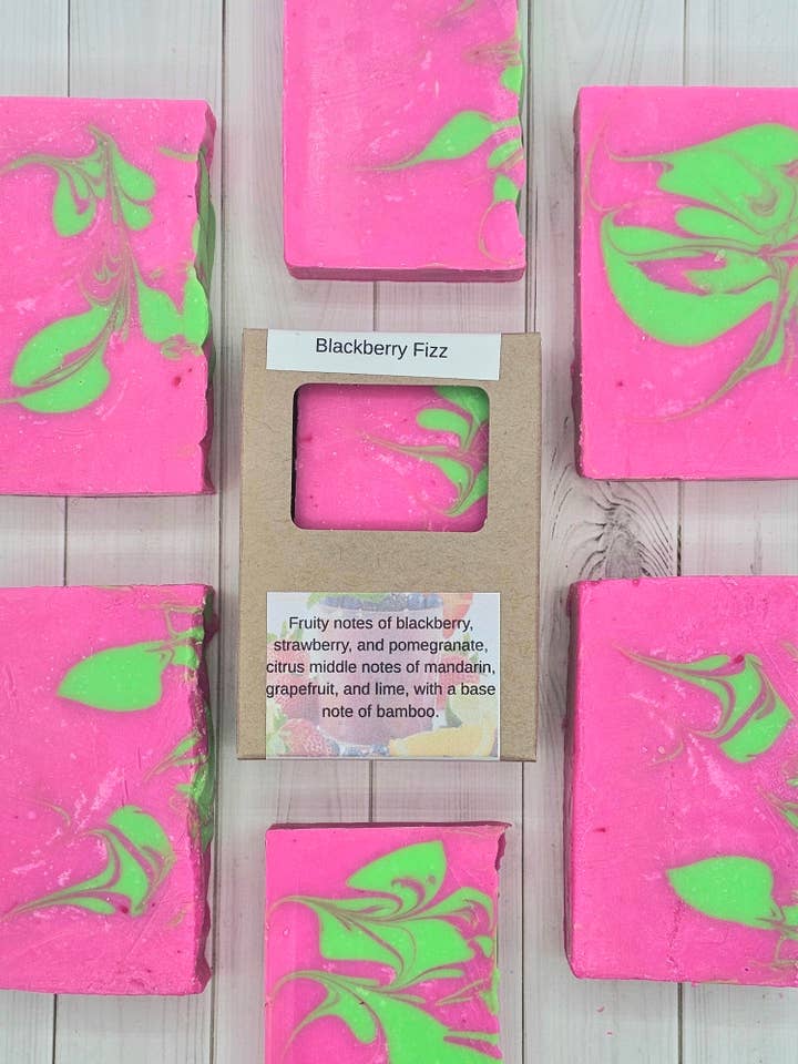 Black Berry Fizz Bar Soap for wholesale by BubblyBar Bath & Body