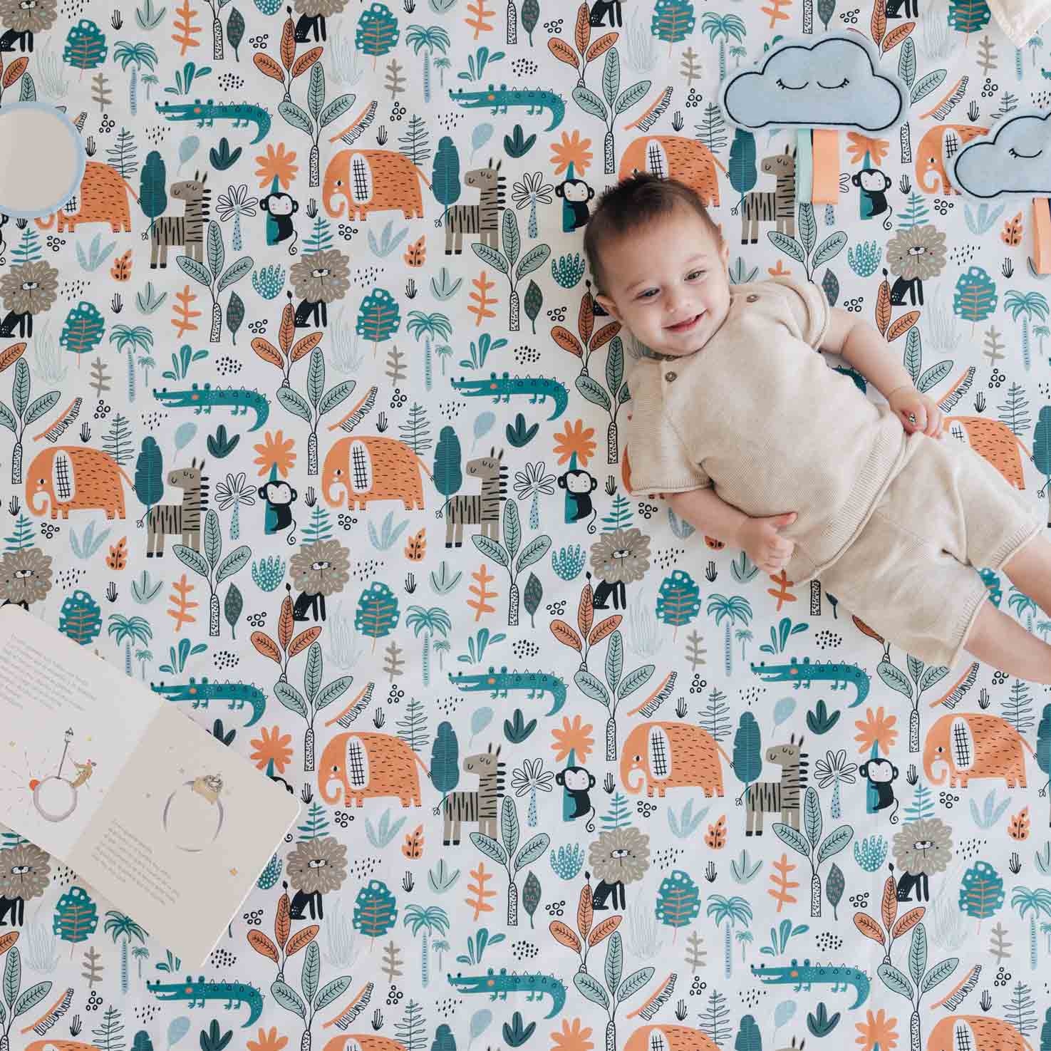 MIMAAR BARCELONA SL - Wholesale Play Mat - Kids & Baby - SENSORY ROLL-UP — BLUE SAFARI PRINT2