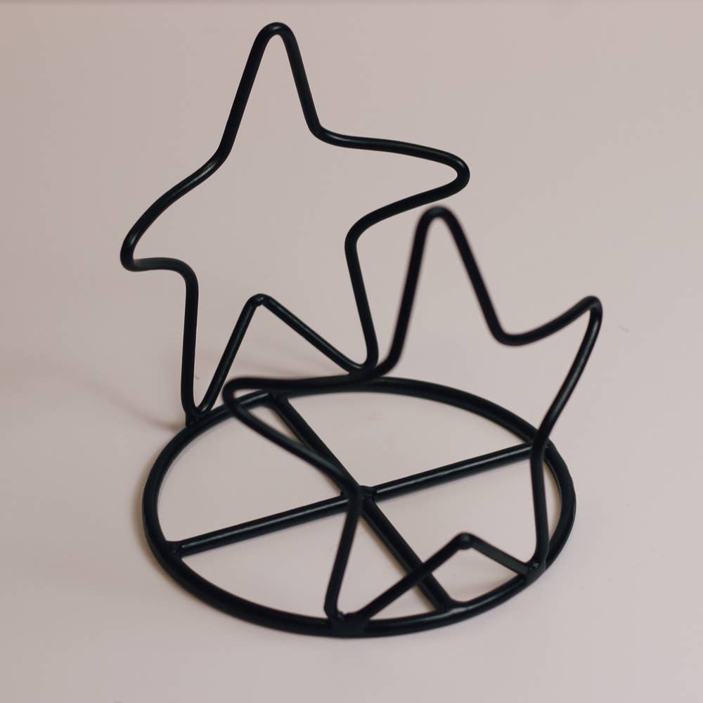 A Cheerful Giver - Wholesale Candle Holder - Star Candle Holder Jar (Black)2