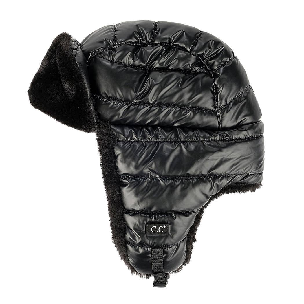 Fashion City - Wholesale Trapper/Bomber Hat - Women's - Metallic Puff Trapper Hat3