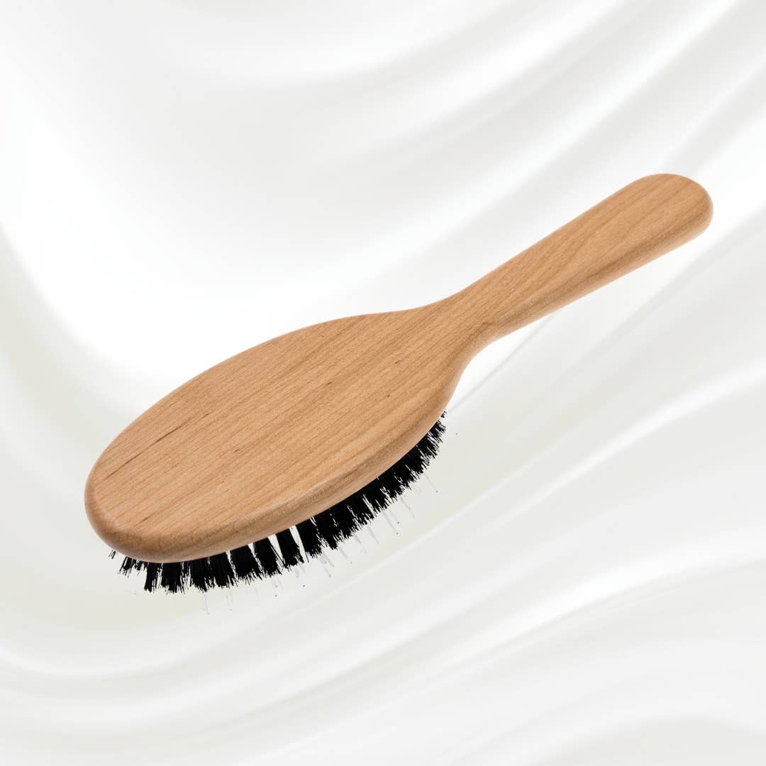 Koh-I-Noor - Vente Peigne/brosse à cheveux - Brosse pneumatique Legno avec poils de sanglier et picots en nylon, grande5