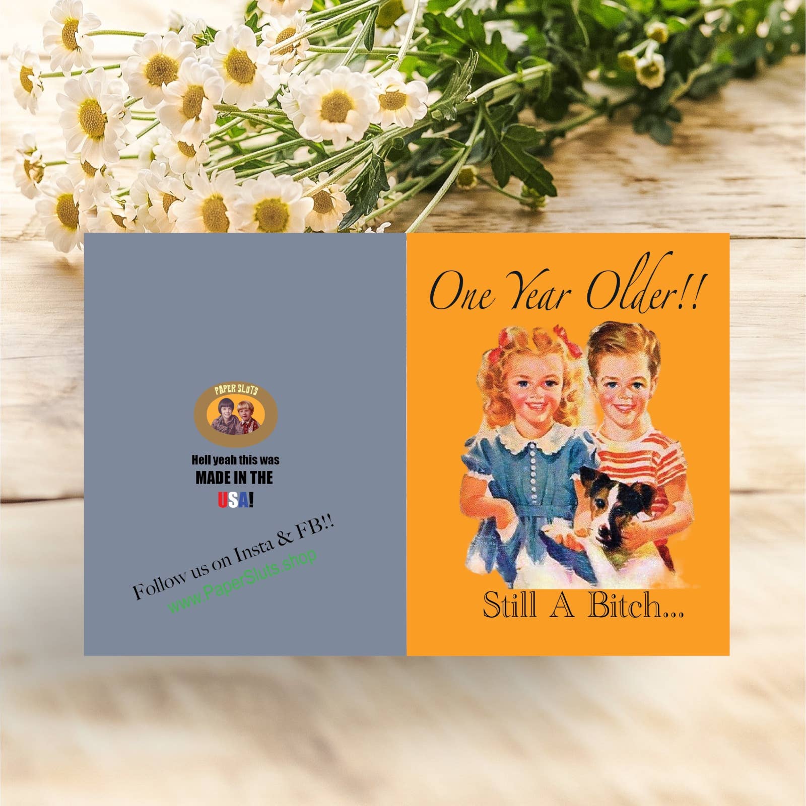 Paper Sluts – Engroshandel Fødselsdagskort – Et år ældre1