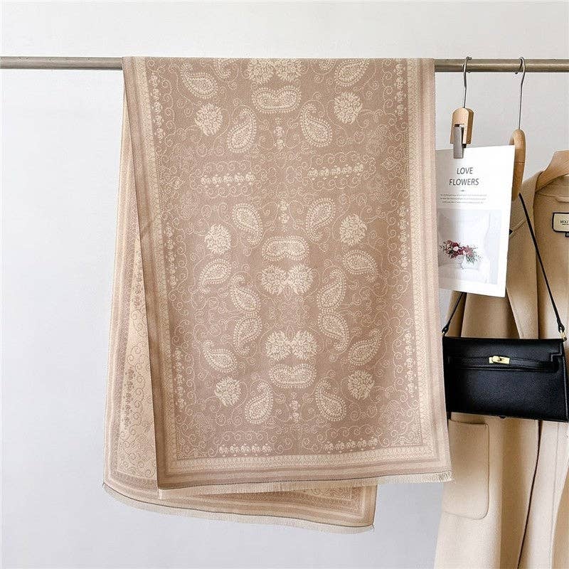 Ekartini - Wholesale Scarf - Women's - Women's Double-Sided Camellia Scarf   Chanel-Style Elegant Warm Neck Warmer Shaw4