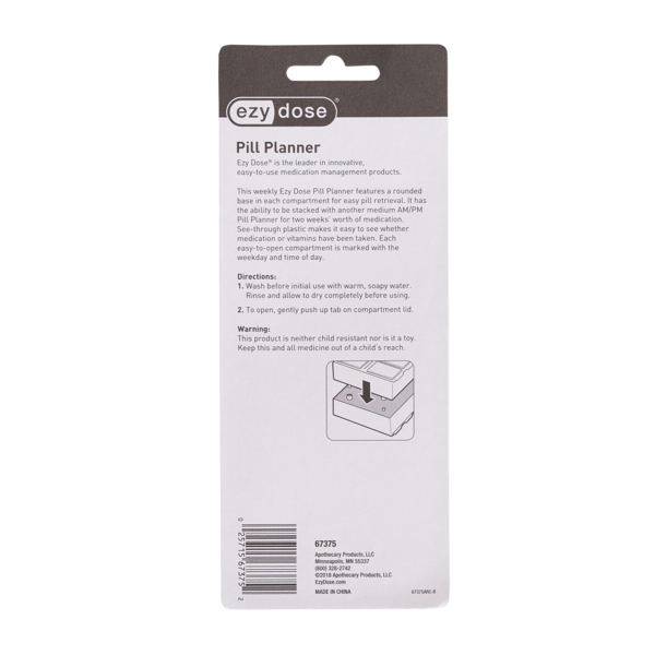 Apothecary Products LLC - Wholesale Pill Organizer - Ezy Dose® Weekly AM/PM Pill Organizer6