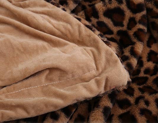 HIDDENBRAND - Wholesale Throw Blanket - Leopard fluffy faux fur Shaggy soft sofa throw blanket3