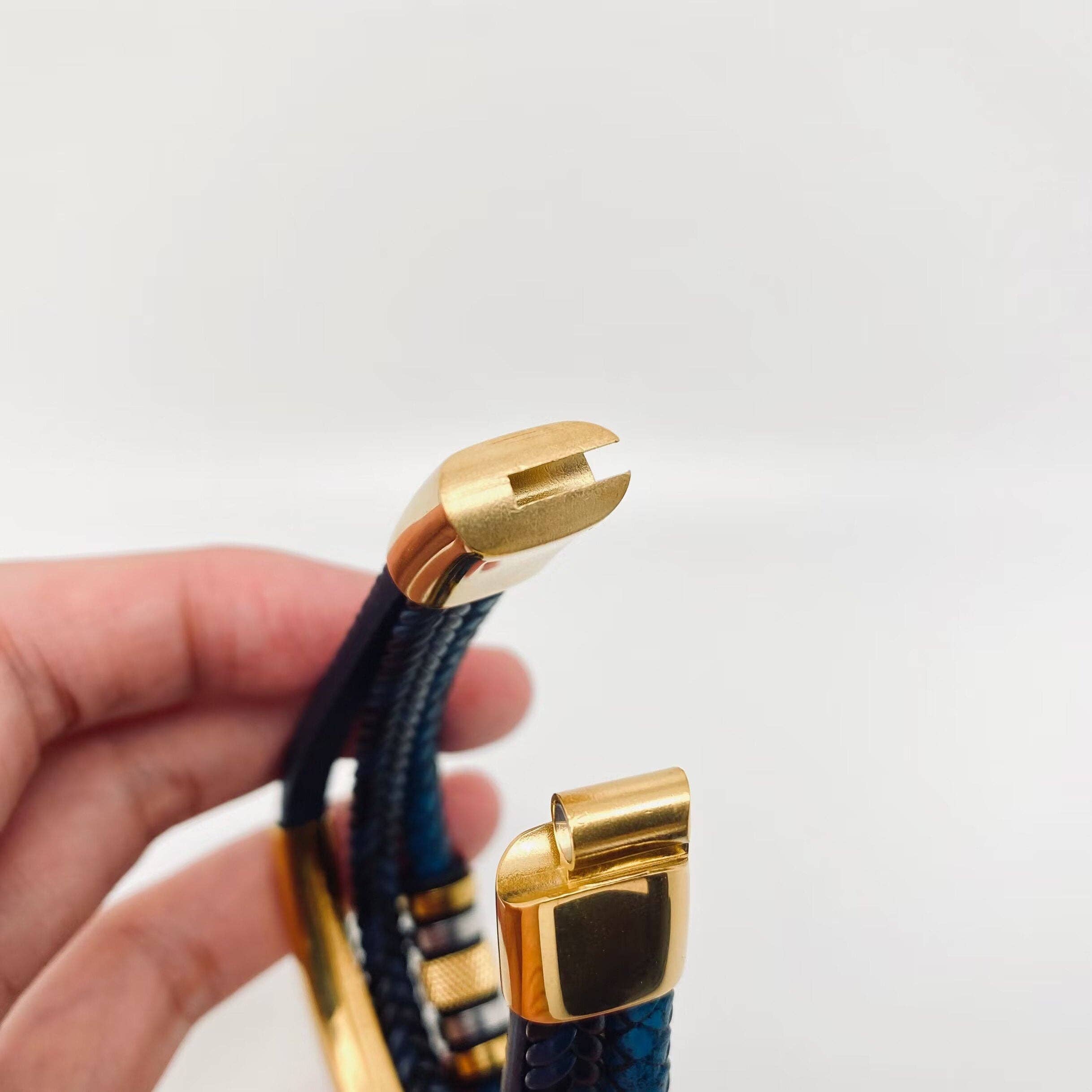 Mio Queena - Wholesale Bangle Bracelet - Hand-woven Leather Stainless Steel Men's Bracelet - MJ/BC4