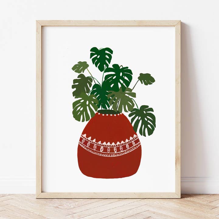 Monstera Deliciosa i Terracotta pot for engroshandel hos Nabeela Rumi