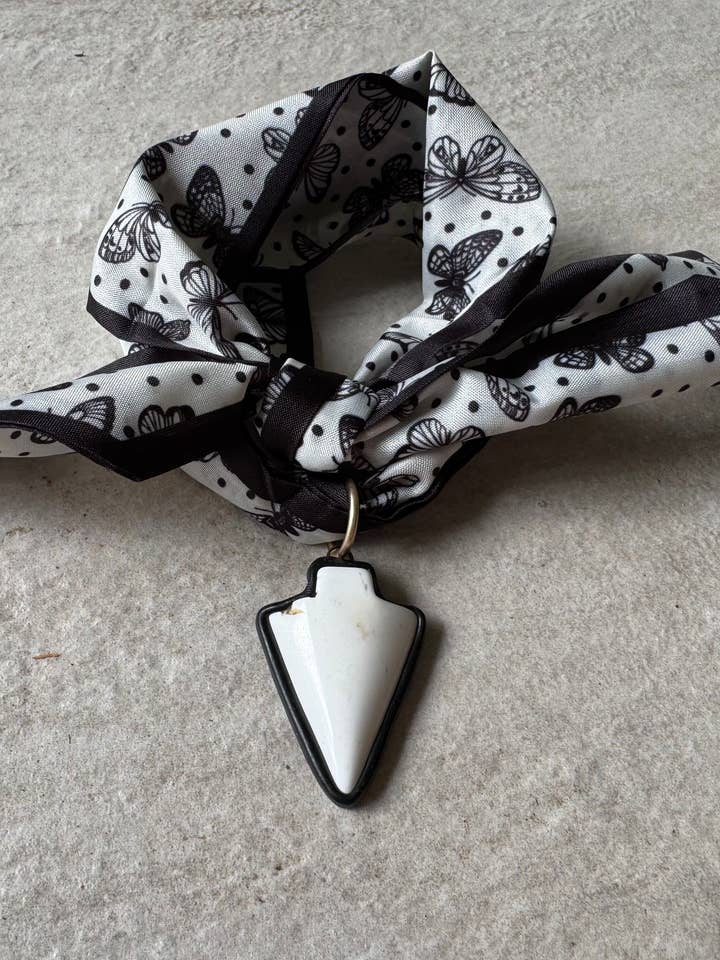Wanderer’s Spirit Arrowhead Scarf Necklace for wholesale by Loulu Designs