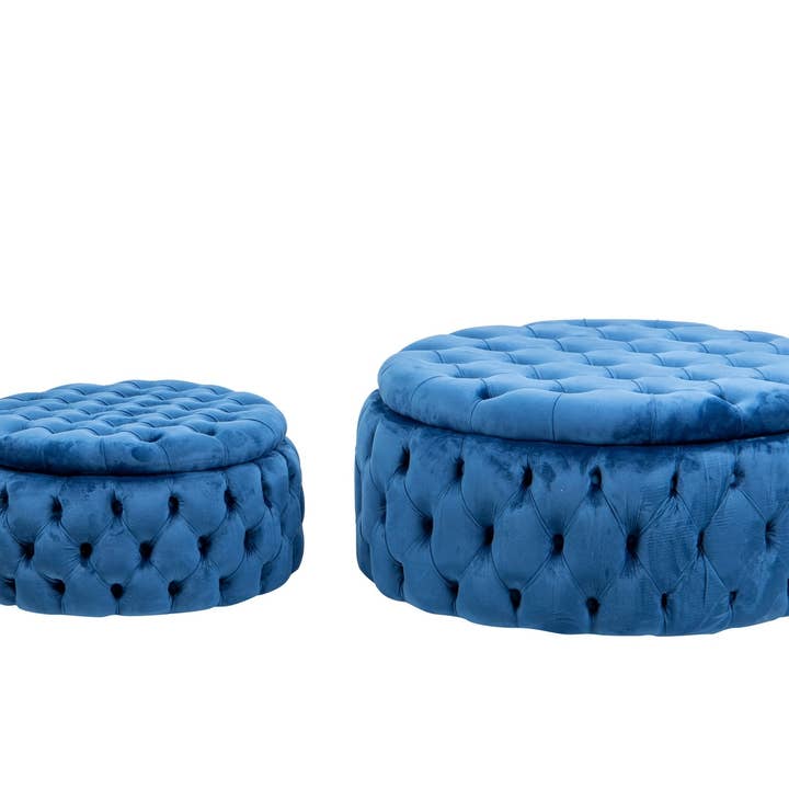Ensemble de 2 poufs/table d'appoint 100x100x45/75x75x30 #3 pour la vente par Ethan Chloe - GARPE GROUP - GARCIA PÉREZ Y CÍA S.L.