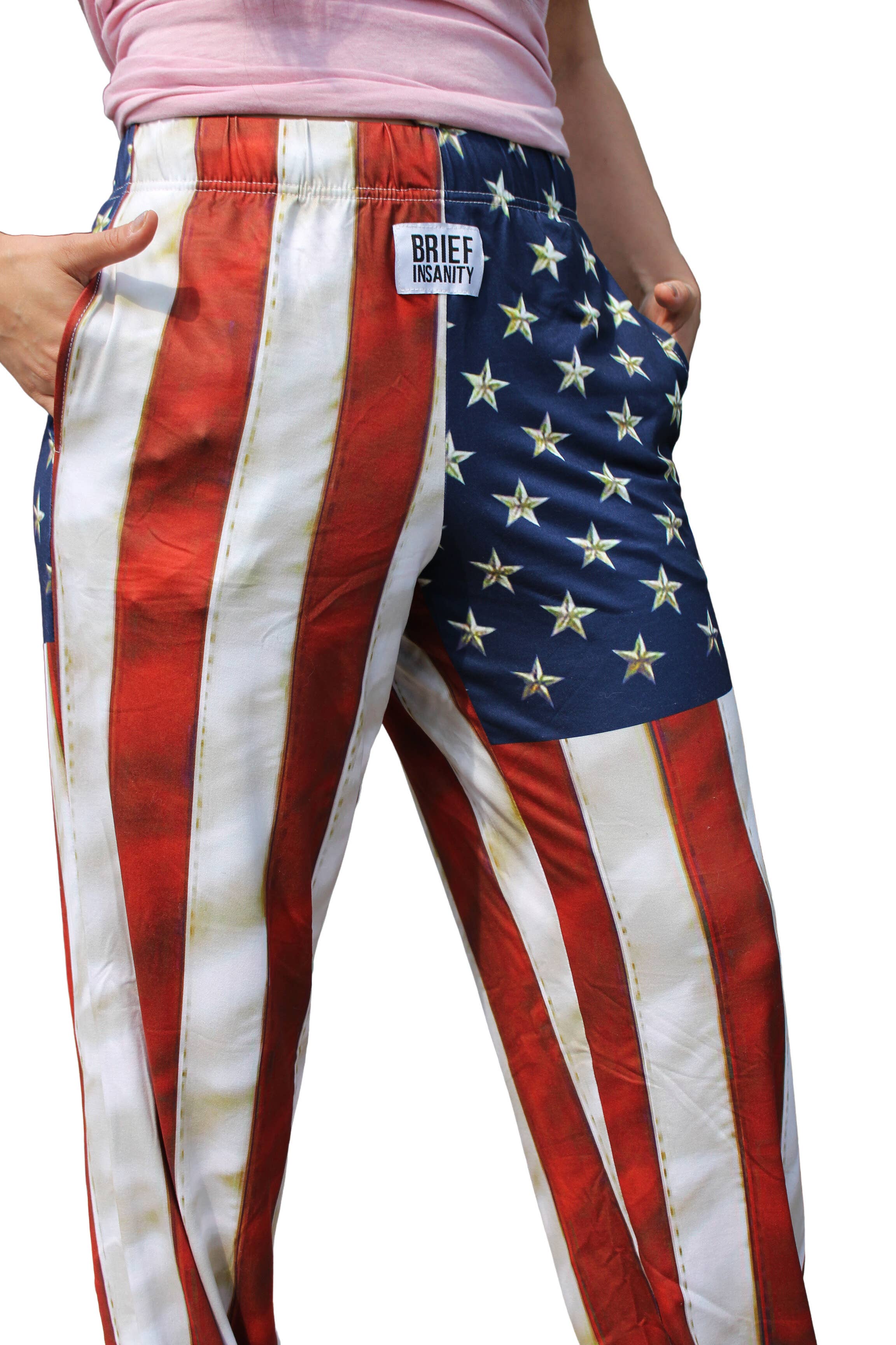 BRIEF INSANITY – wholesale Lounge Sweatpants/jogging bottoms – Women's – American Flag Lounge Pants2
