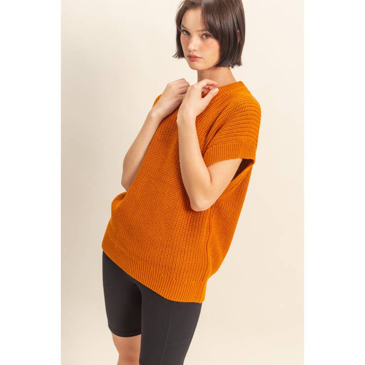 HYFVE - Wholesale Knit Sweater - Women's - Short Sleeve Oversized Casual Sweater5