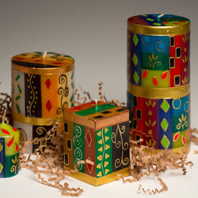 Thumbprint Artifacts - Wholesale Tapered Candle/Candlestick - African Mineral Candle9