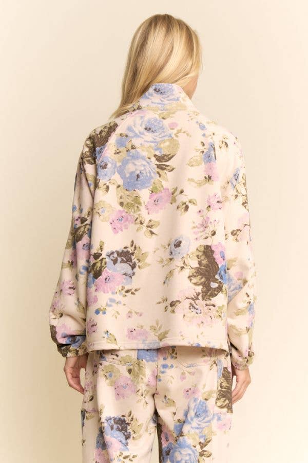 Davi & Dani - Wholesale Top & Pant Set (NOT Loungewear) - Women's - FLOWER PRINTED SWEATSHIRT TOP ELASTIC WAIST PANTS3