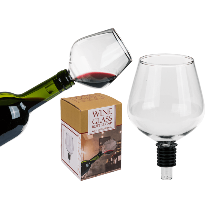 Out of the blue KG - Wholesale Wine Glass - Glass bottle cap with silicone seal, Wine Glass,0