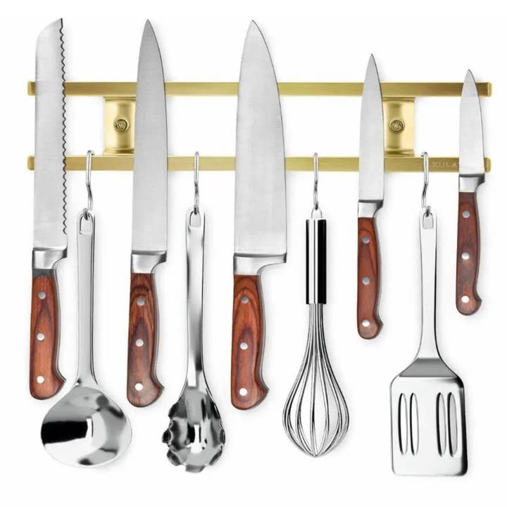 Magneetstrip van roestvrij staal met ophanghaken voor wholesale door Zulay Kitchen