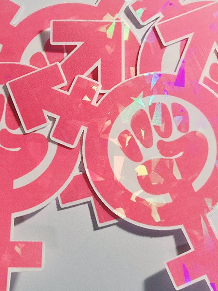 Autocollant Queer Transféminisme // Brillant ou Paillettes pour la vente par Femmearchist