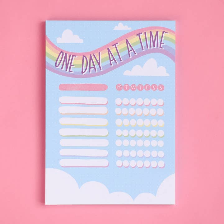 SUPER SECONDS - One Day At A Time Tracker Pad - A5 for wholesale by Nikki's Supply Store