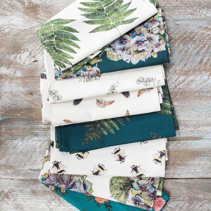 Toasted Crumpet - Wholesale Tea Towel - Hydrangea Pure Tea Towel1