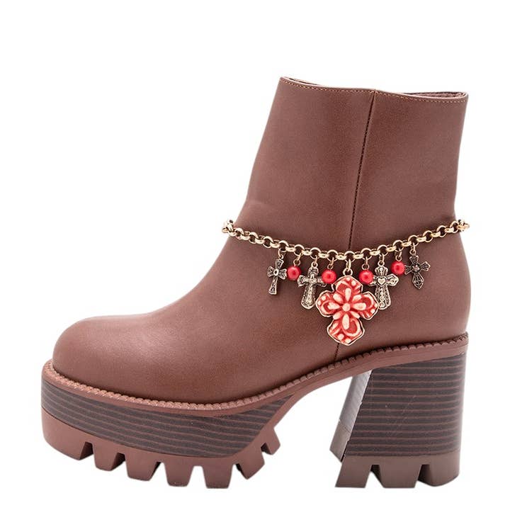 Mix Stone Cross Western Boot Charm for wholesale by Rope & Spurs