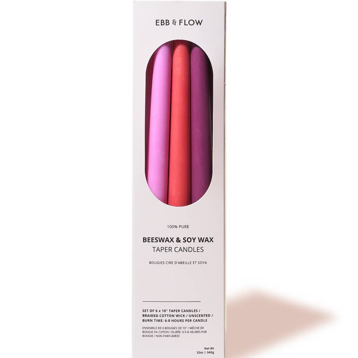 Ebb & Flow - Venta al por mayor Velas cónicas/candeleros - Set de velas cónicas de cera de abeja/soja, cálido