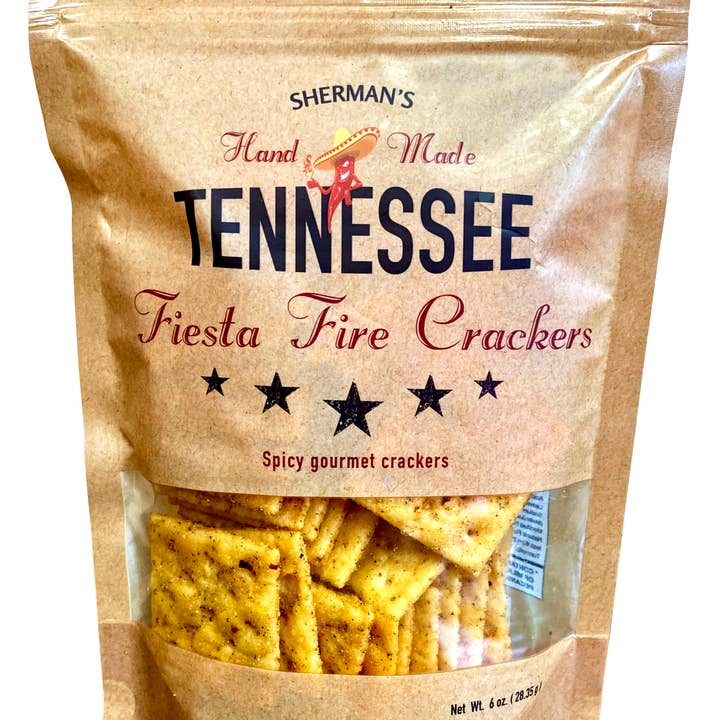 Sherman's Tennessee Hot Crackers - Wholesale Crackers - Sherman's Tennessee Hot Crackers, Fiesta Flavor 30 ct