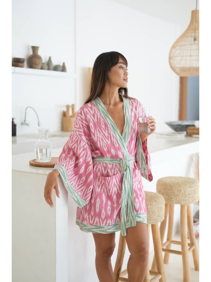 The Fox and The Mermaid - Wholesale Kimono - Women's - XL Handwoven Ikat Kimono (Shakti)