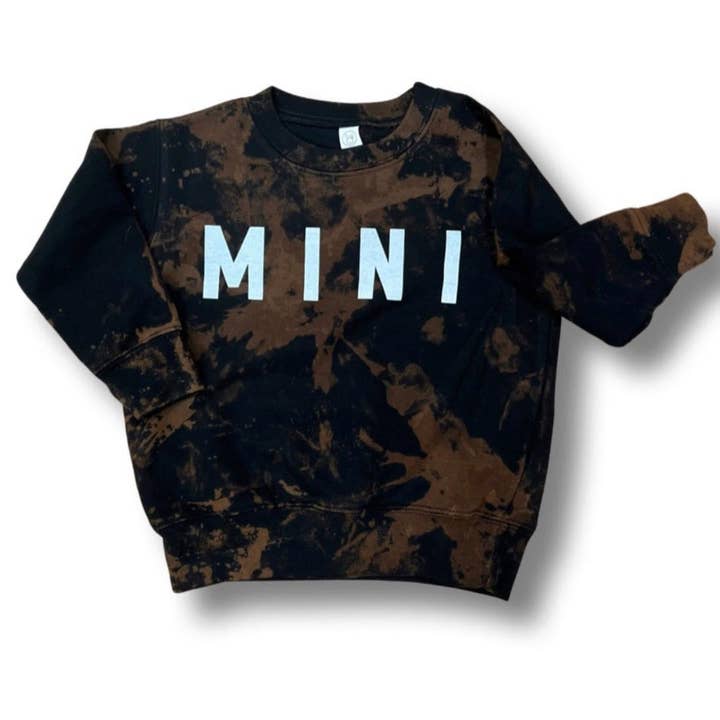 Sweet Honey Custom Creations – wholesale Sweatshirt - Barn – ”MINI” blekt matchande tröjor (blockbrev)